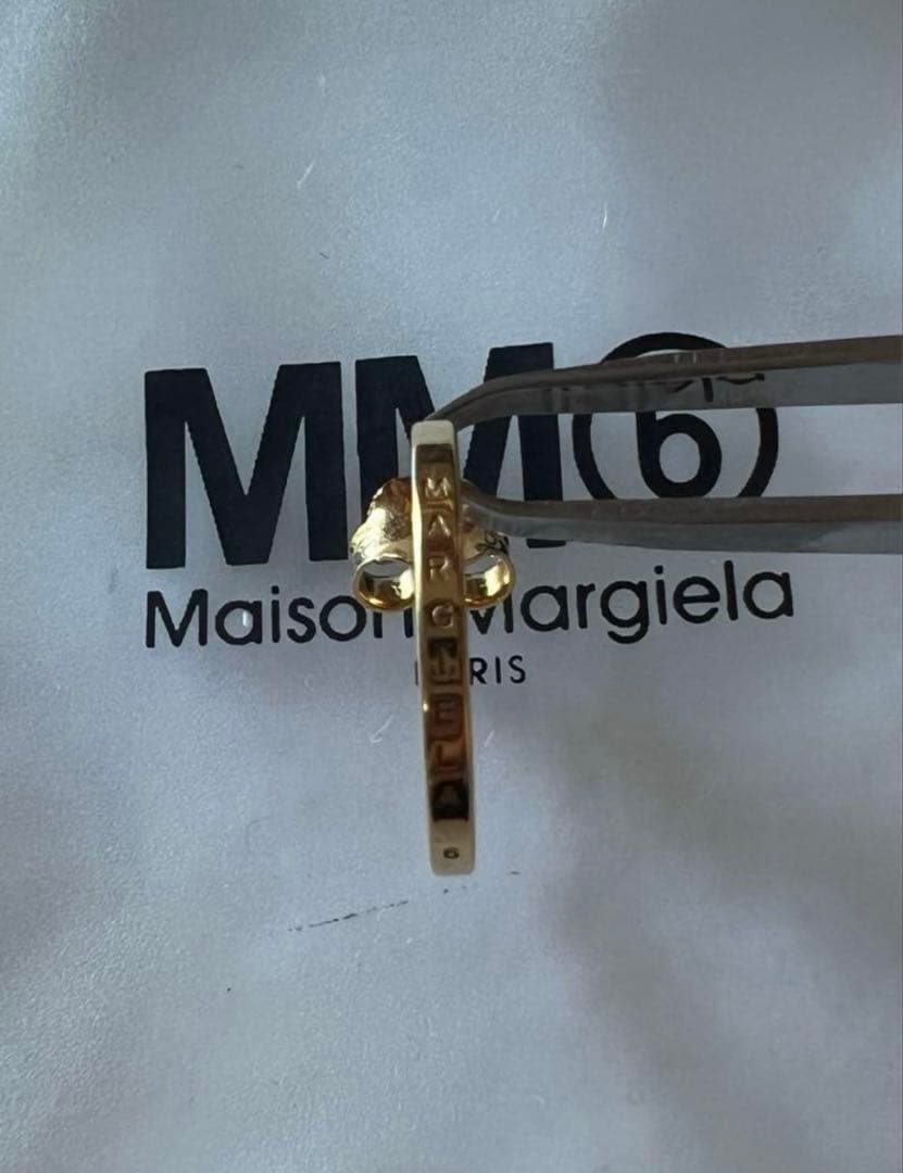 MM6 Maison Margiela ゴールド フープピアス（片耳）
