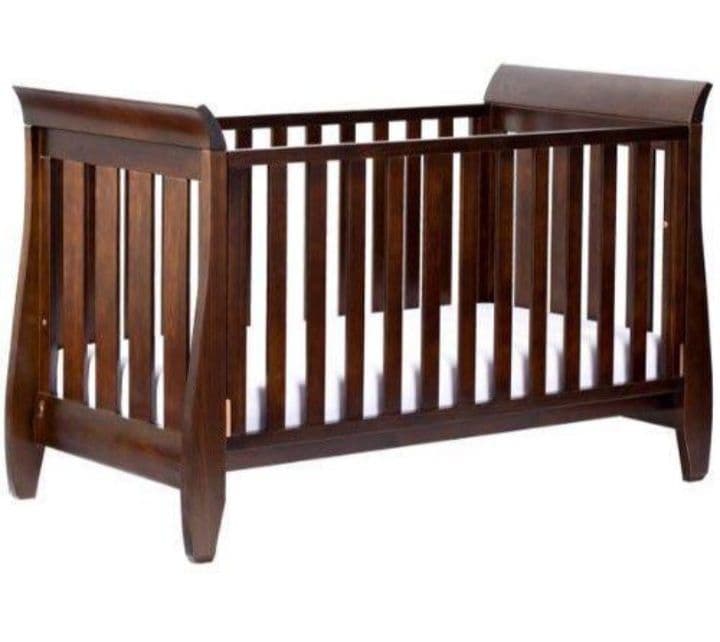 みなさま専用　ダークブラウン木製ベビーベッド