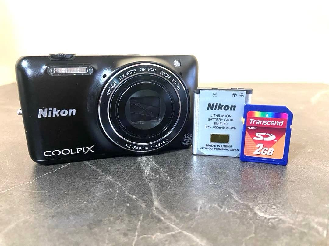 美品 Nikon COOLPIX S6600 ブラック デジカメ デジタルカメラ