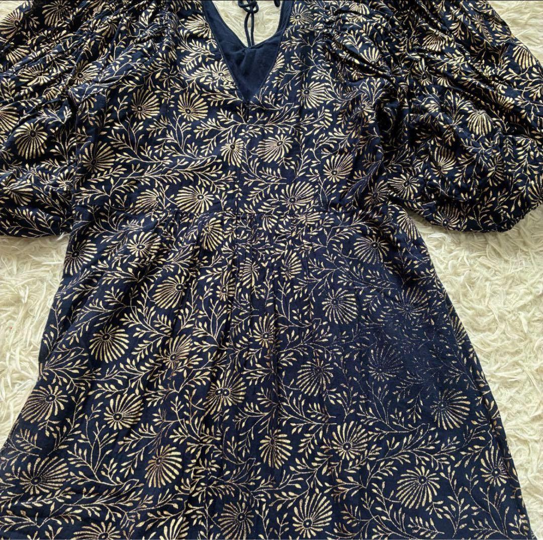 ヌキテパ　 コットンボイルフラワープリントワンピース　23ss