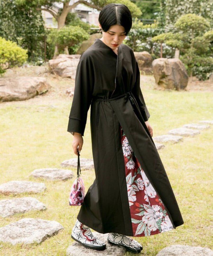 新品 未使用品 タグ付き 倭物やカヤ 裏勝り着物ならいワンピース 桜 フリー