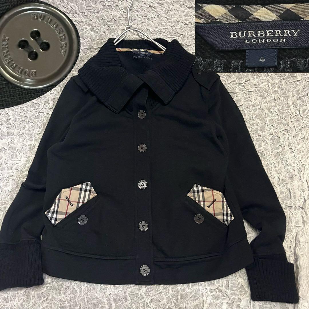 BURBERRY バーバリーロンドン スウェット ブルゾン 黒 ジャケット