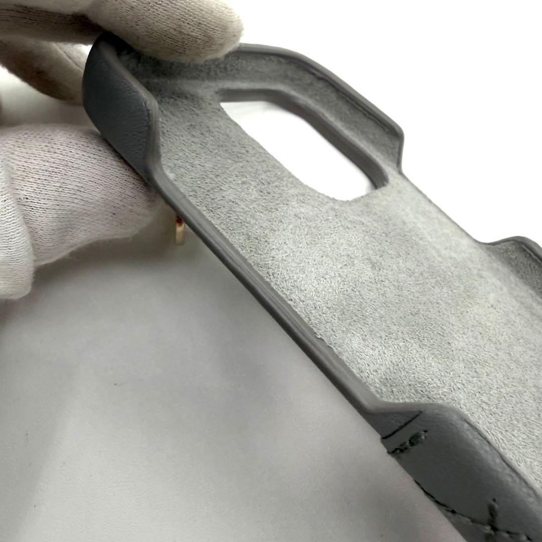 新品・未使用　Christian Dior レザー iPhoneケース グレー