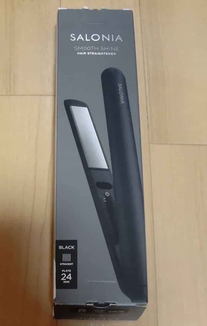 【新品 未使用】サロニア スムースシャイン ストレートアイロン ブラック