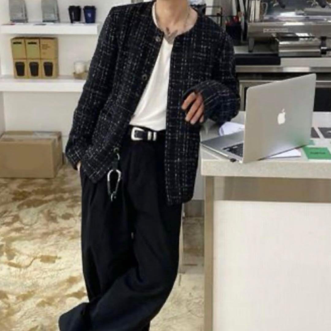 韓国 ツイードジャケット tweed holy in code