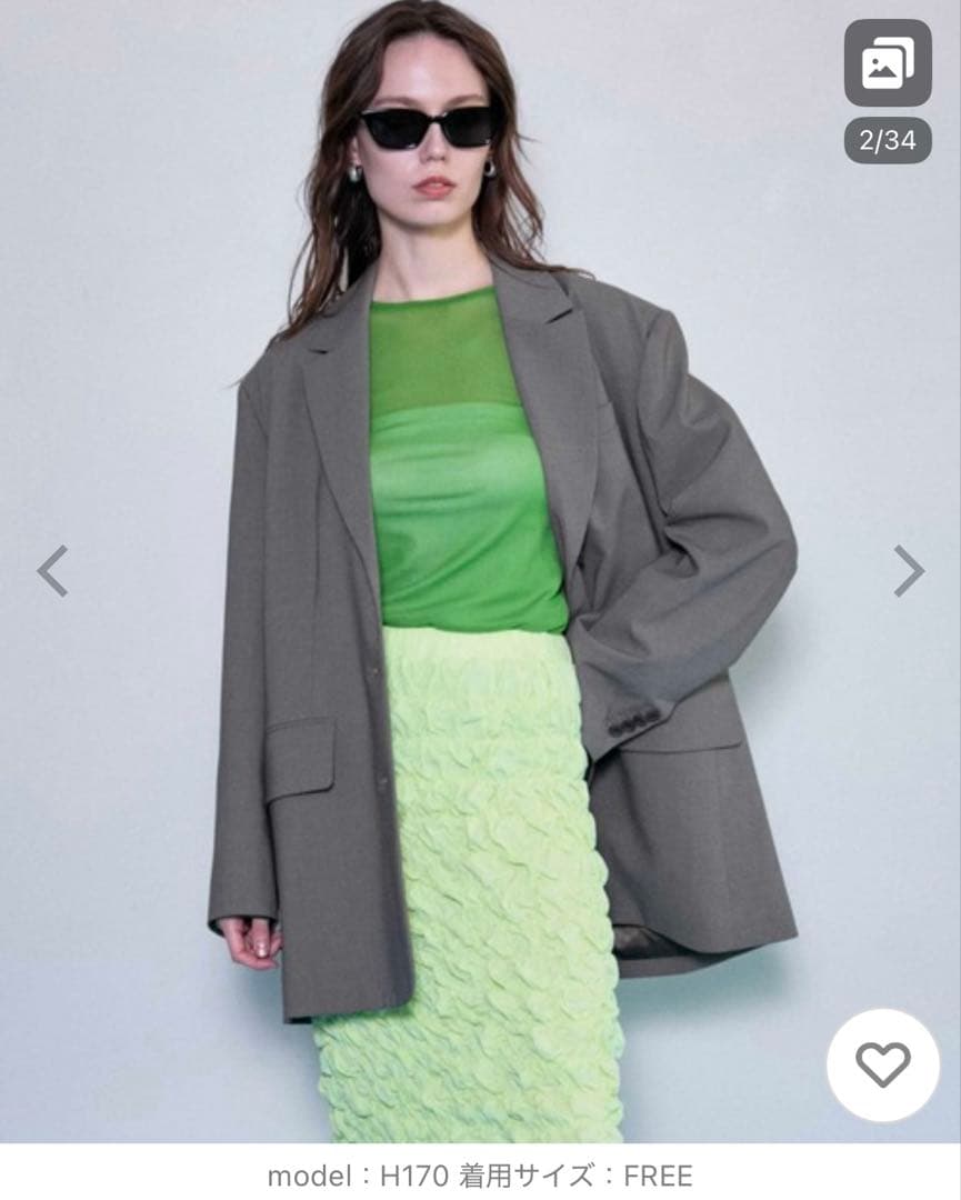 メゾンスペシャル　シングルボタンオーバージャケット