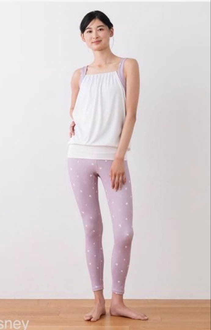 SUKARA ディズニーレイヤードタンク&レギンス　ミニーマウス　S スカーラ