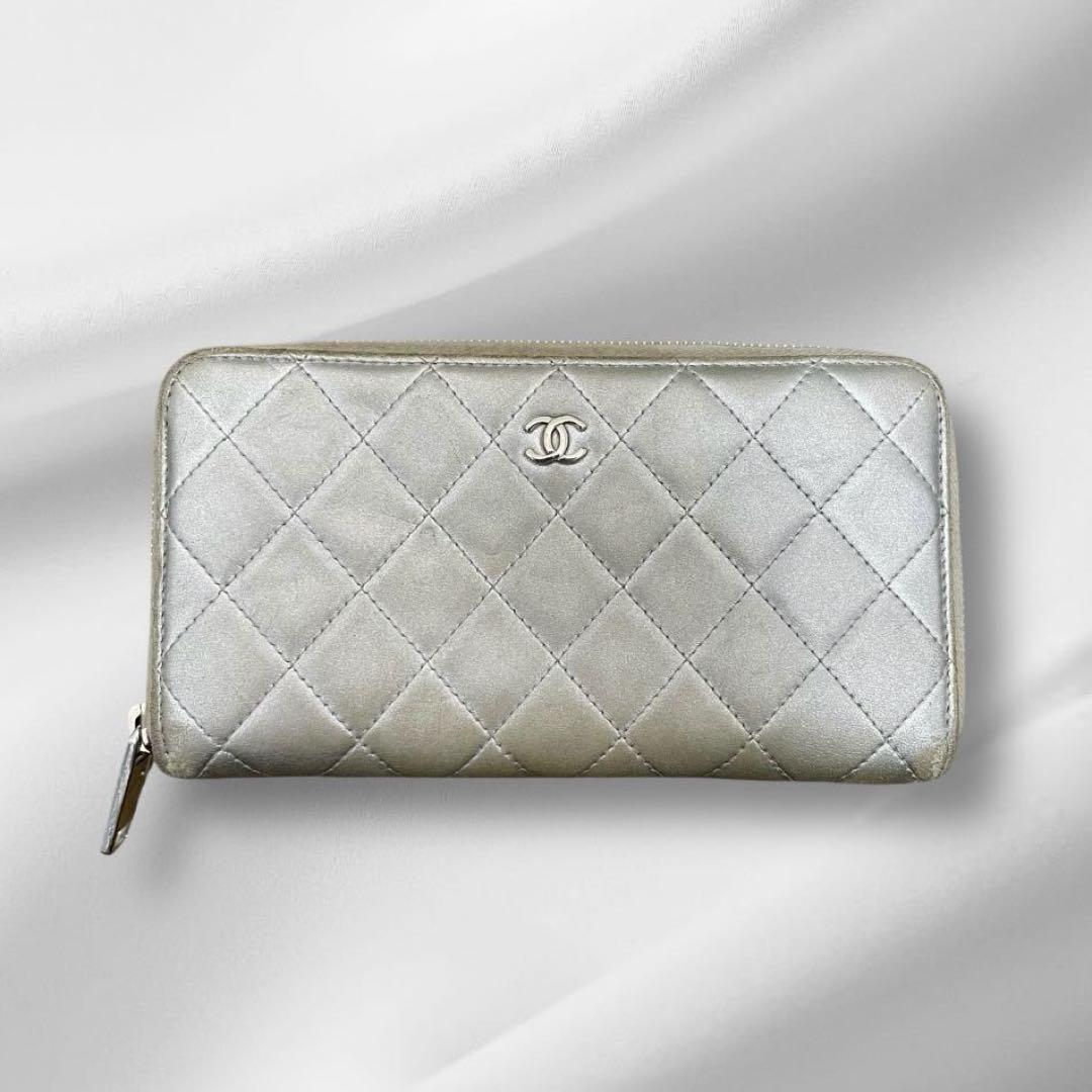 CHANEL シャネル ラムスキン レザー ココマーク 長財布
