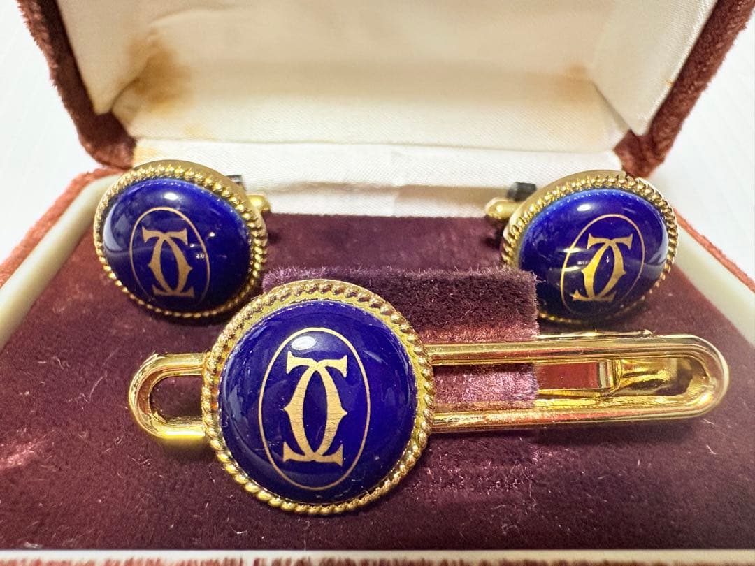 Cartier ネクタイピンとカフスボタンセット