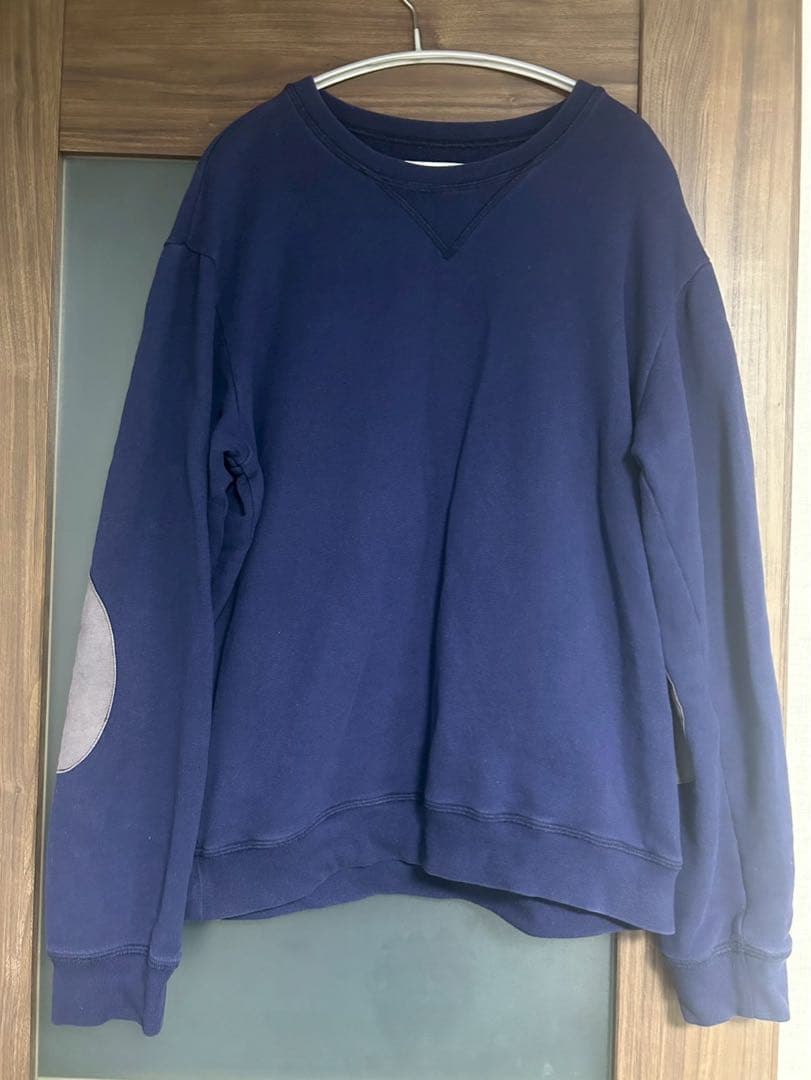 ネイビー 肘当て付きスウェット Lサイズ