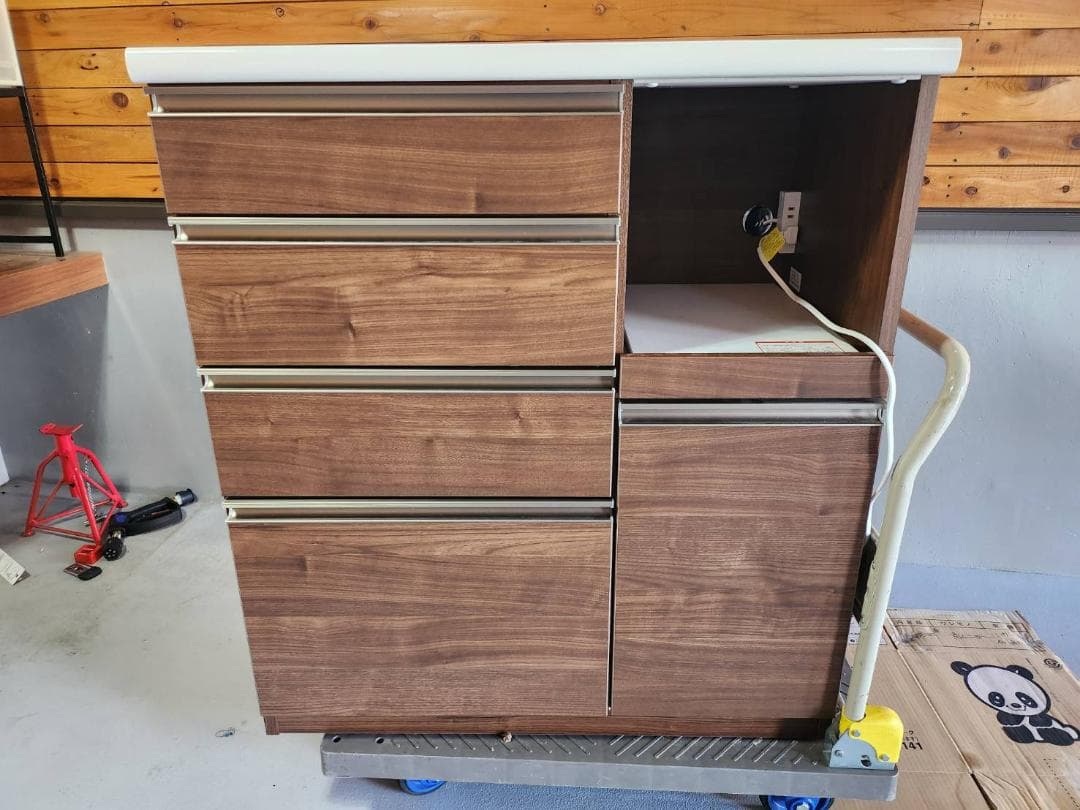 【中古品】古賀家具・食器棚・セイント（９０サイズ）