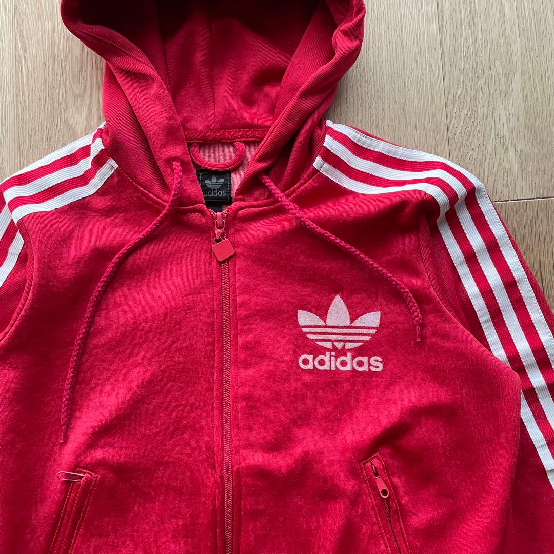 adidas アディダス フード ジャケット ジャージ パーカ トラック80s