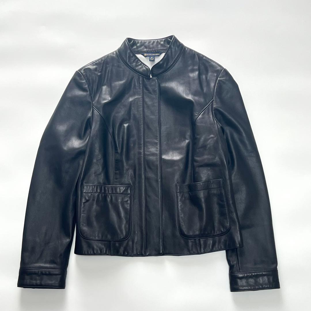 【極美品】ブルックスブラザーズ　シングルレザージャケット　羊革　現行　黒　M