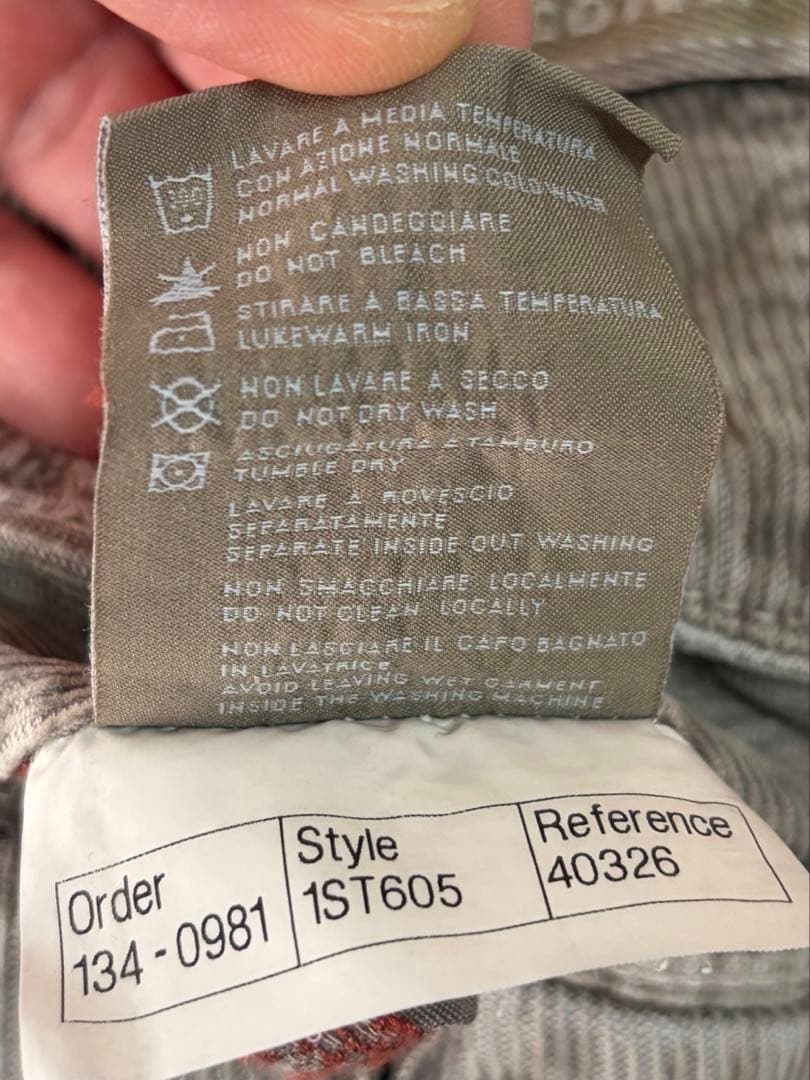 秋冬 INCOTEX SLACKS コーデュロイパンツ 30 グレージュ