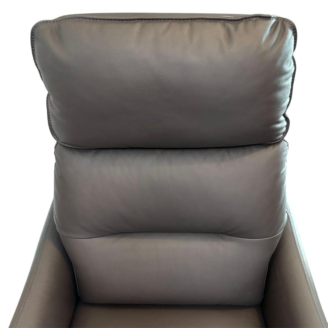 ニトリ 電動本革リクライニングソファ パーソナルチェア1人掛け ダークブラウン