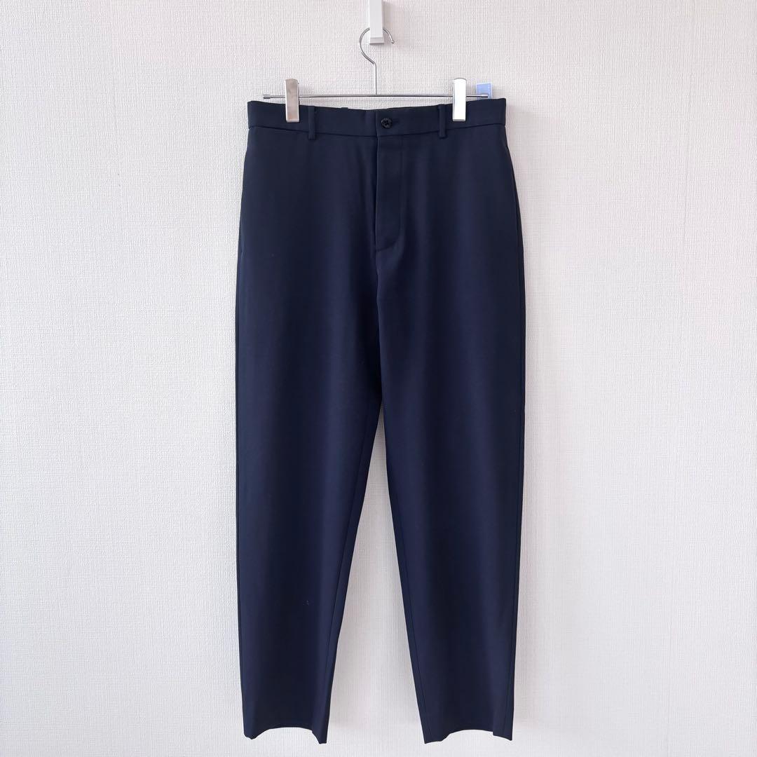 パンツ ATON BACK SATIN BASIC PANTS Navy