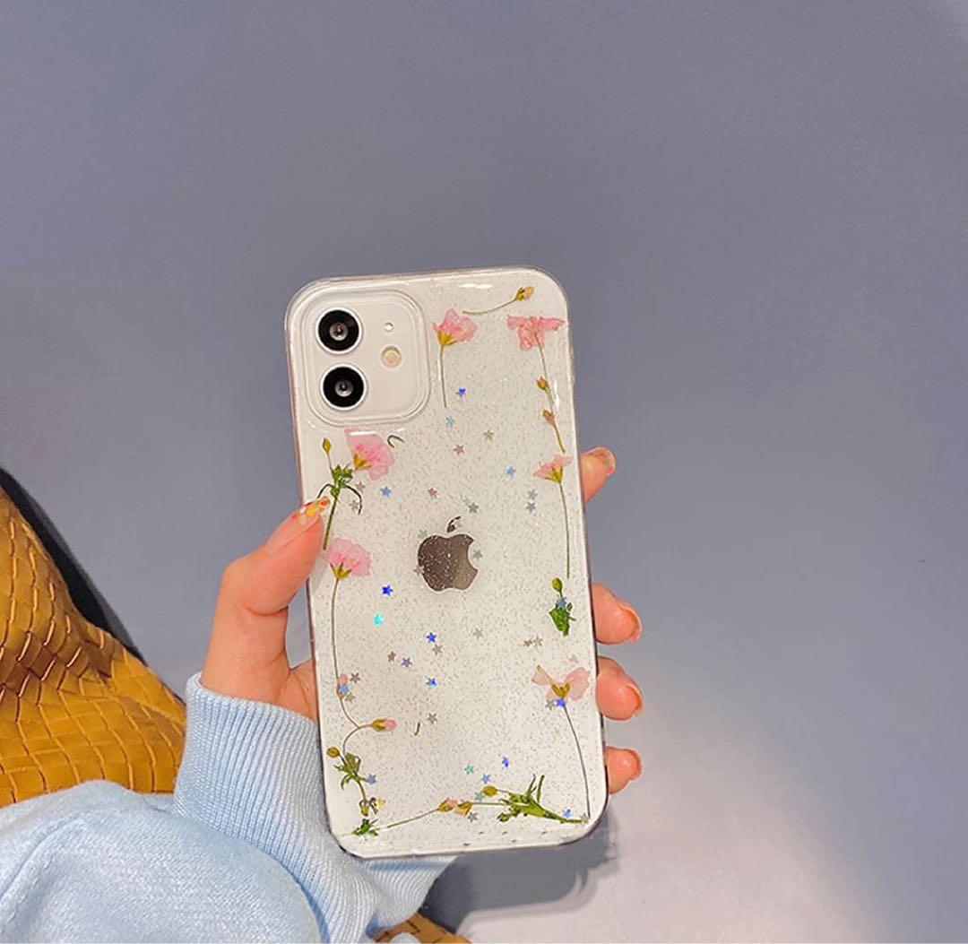 ケース 防水 電話iphone11 12 pro ドライフラワー