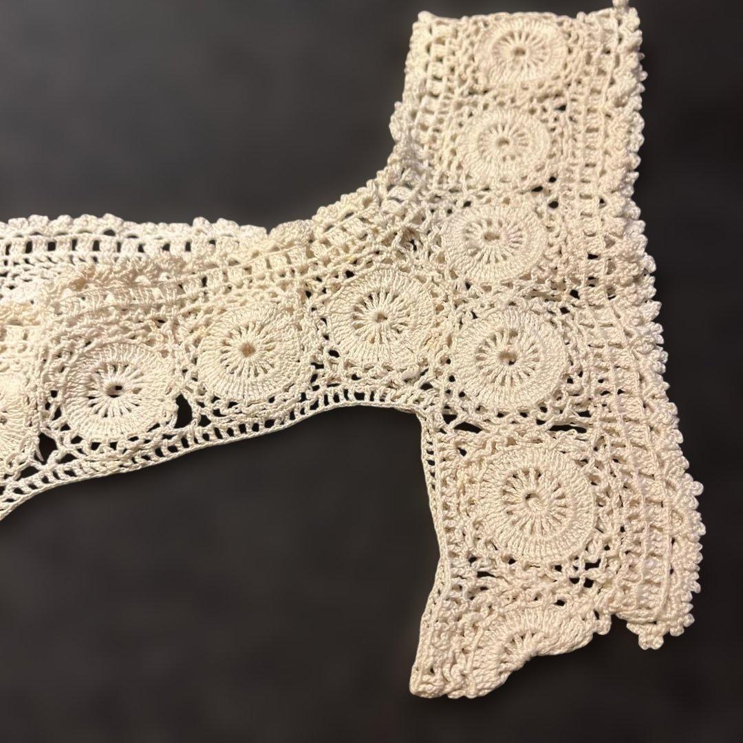 ヨーロピアン　ヴィンテージ　クロシェ　プラストロン(胸もと飾り) 手芸サンプル