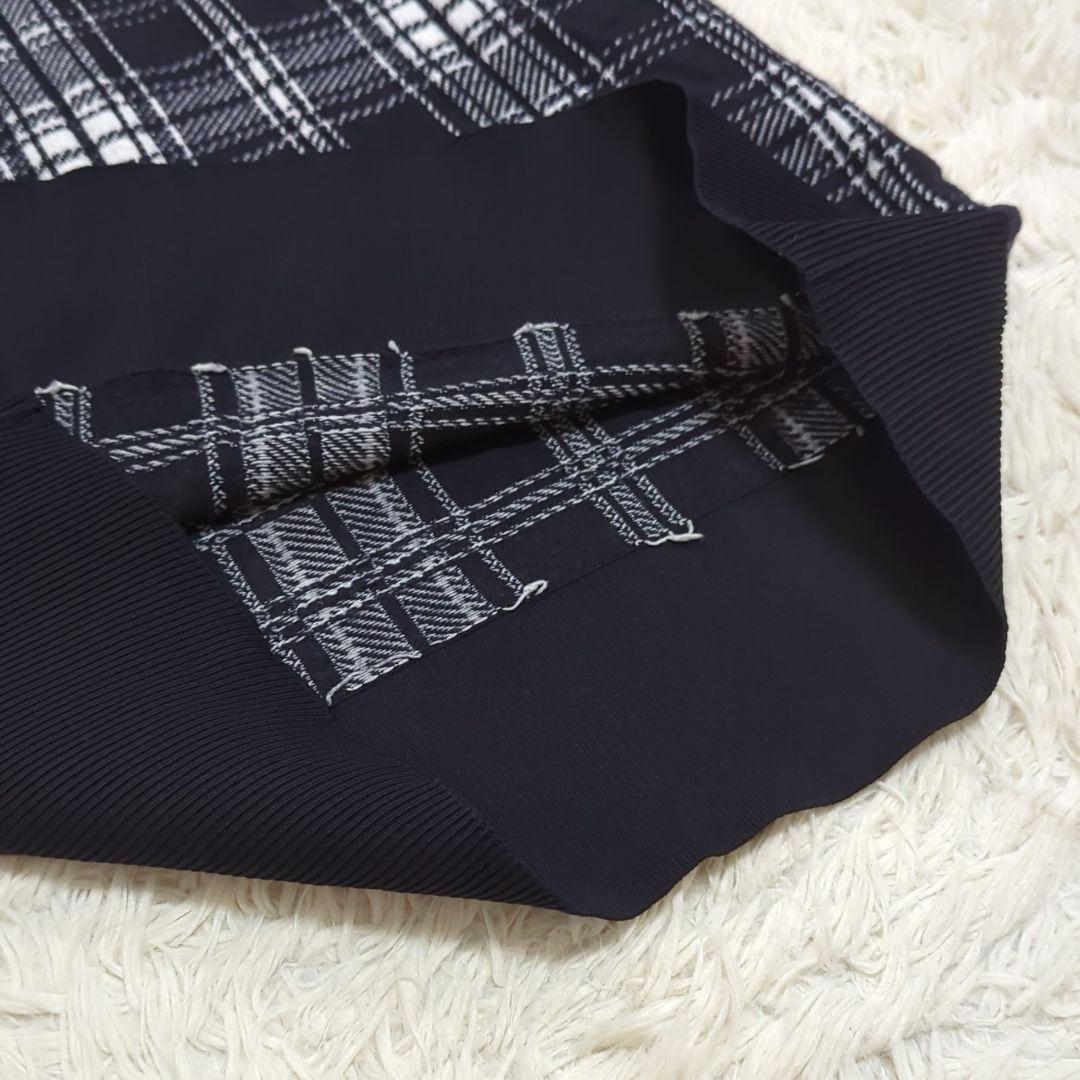 美品 パーリーゲイツ 22年モデル ニットワンピース チェック ハイネック