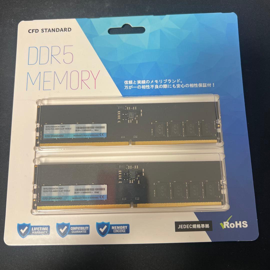 CFD DDR5 メモリ WSU5600DC-S-16G 16GBx2