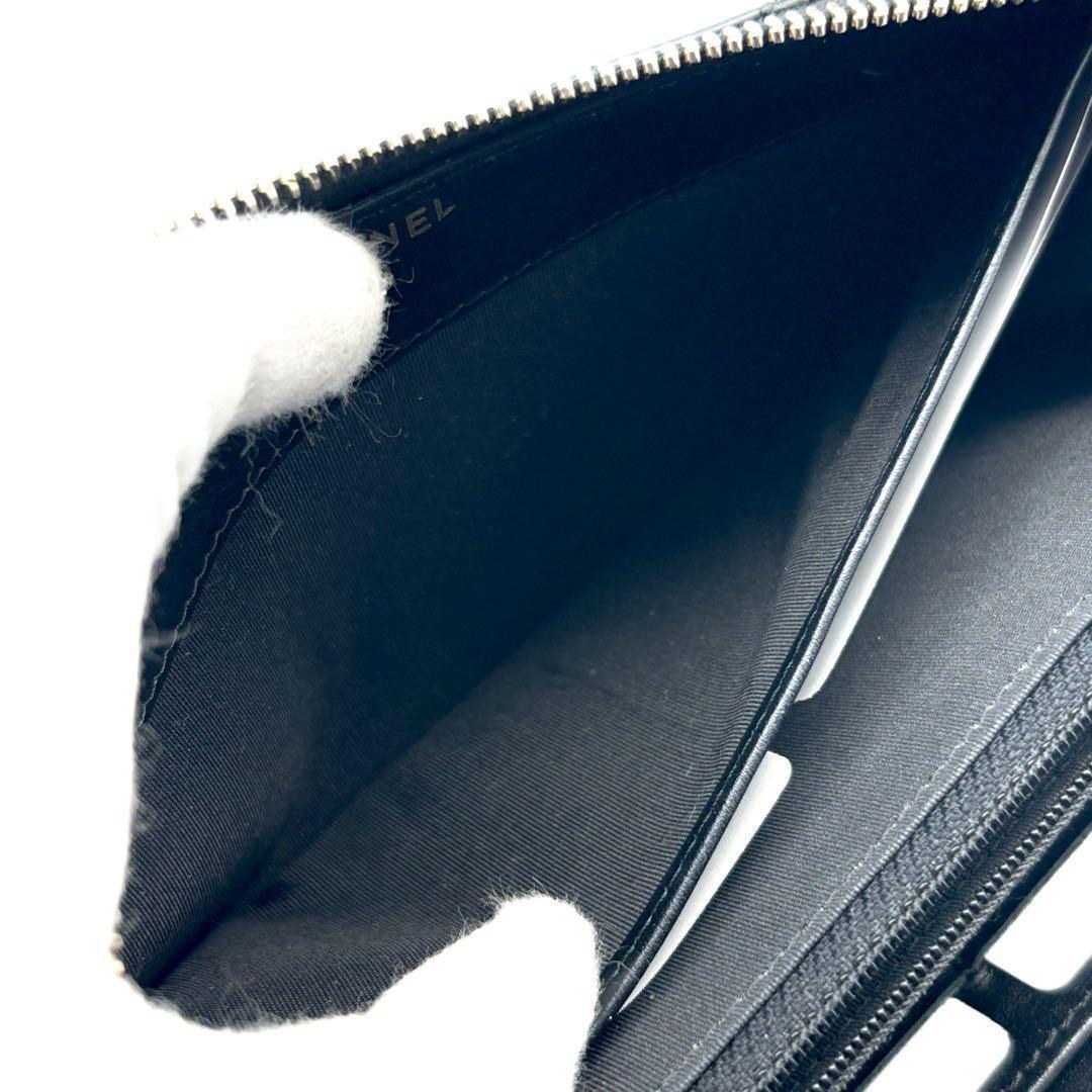 【超極美品✨】シャネル 長財布 カメリア No.5 ラウンドジップ 黒