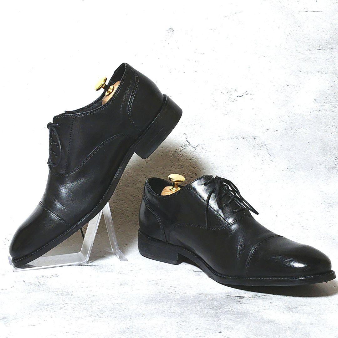 【人気デザイン】極美品 コールハーン【8w】ストレートチップ ビジカジ 本革 黒