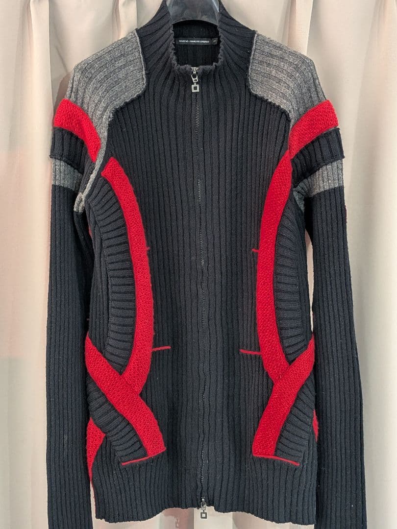 90s Y2K マリテフランソワジルボー デザインニットジャケット L