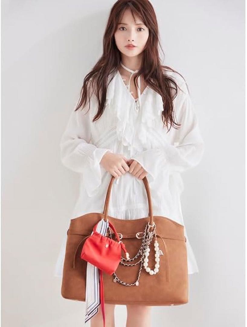 snidel コットンライクラッフルカラーチュニック