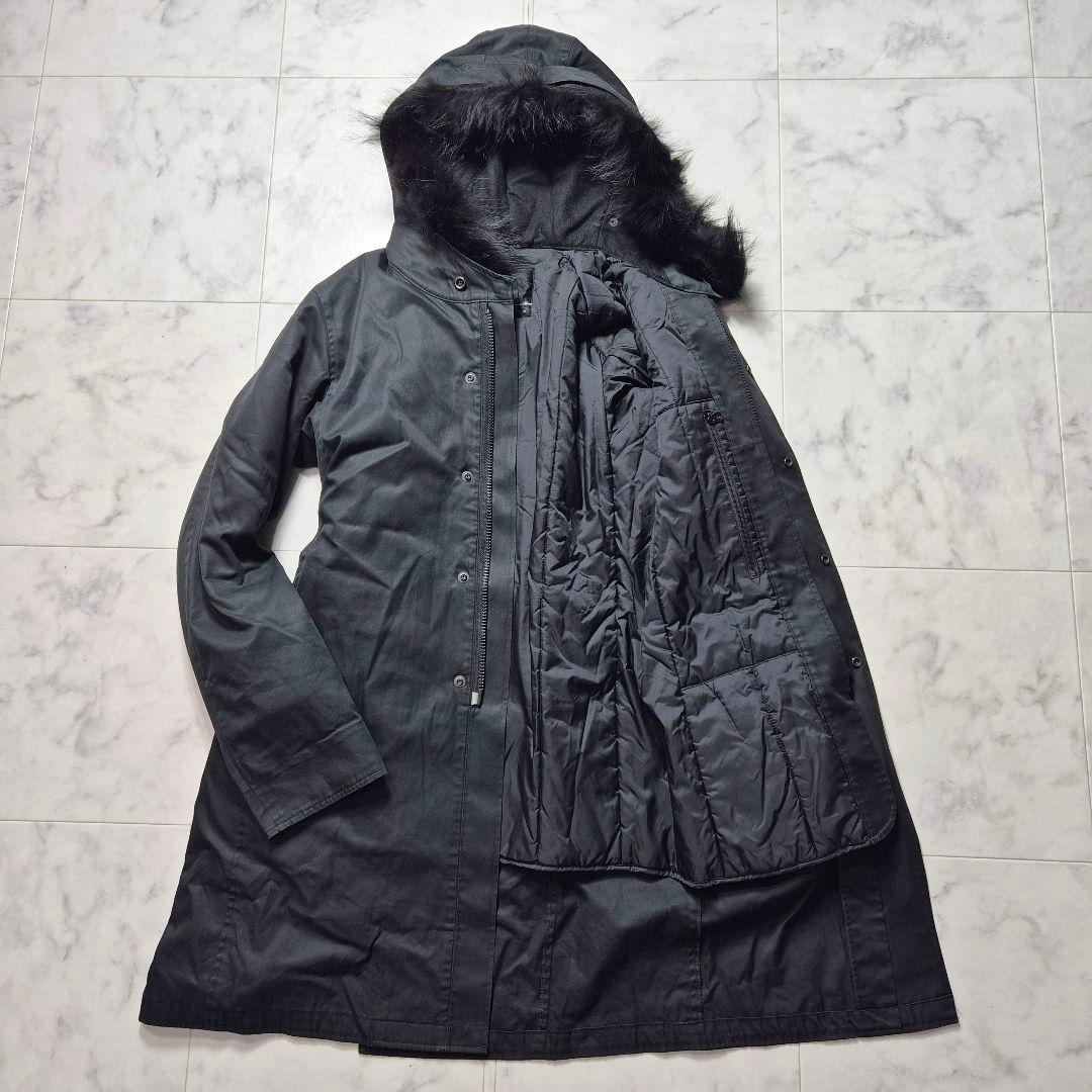 ラッドミュージシャン 2WAY モッズコート コヨーテファー ライナー 44 黒