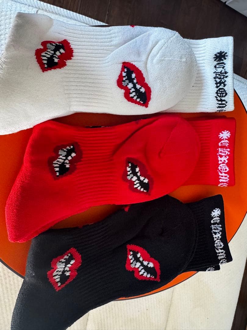 CHROME HEARTS リッププリントソックス 3色セット　新品未使用
