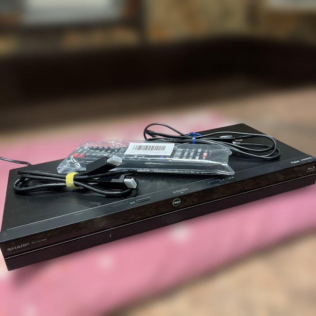 シャープBD-NW1000 12倍1000GB 2番組W録　新リモ等付フル装備！