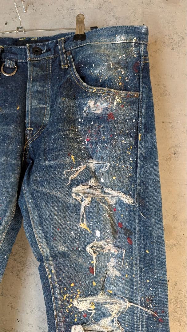 32インチ OVERDESIGN ダメージ スキニー デニム オーバーデザイン