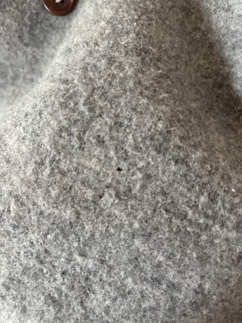 45R ウール ダブル ブレスト コート グレー