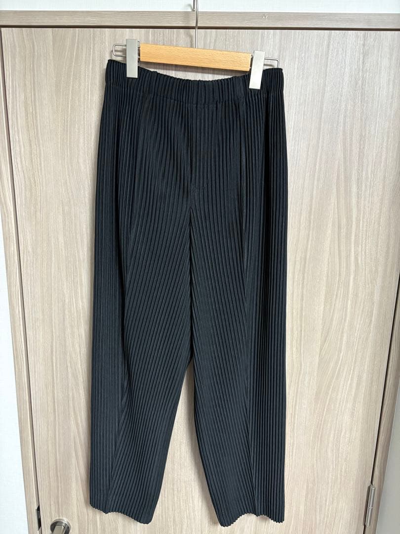ISSEY MIYAKE オムプリッセ センタープレス プリーツパンツ