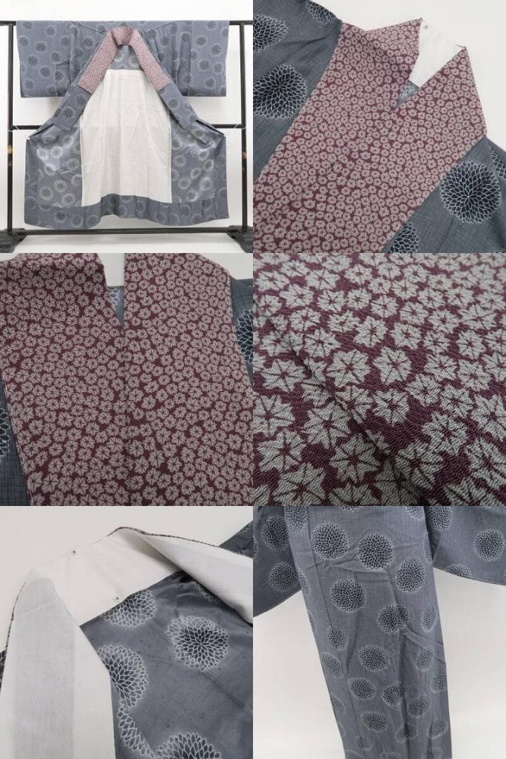 リトルミィ 新品 ダリア モノトーン 着物 仕付糸付 長襦袢 5782