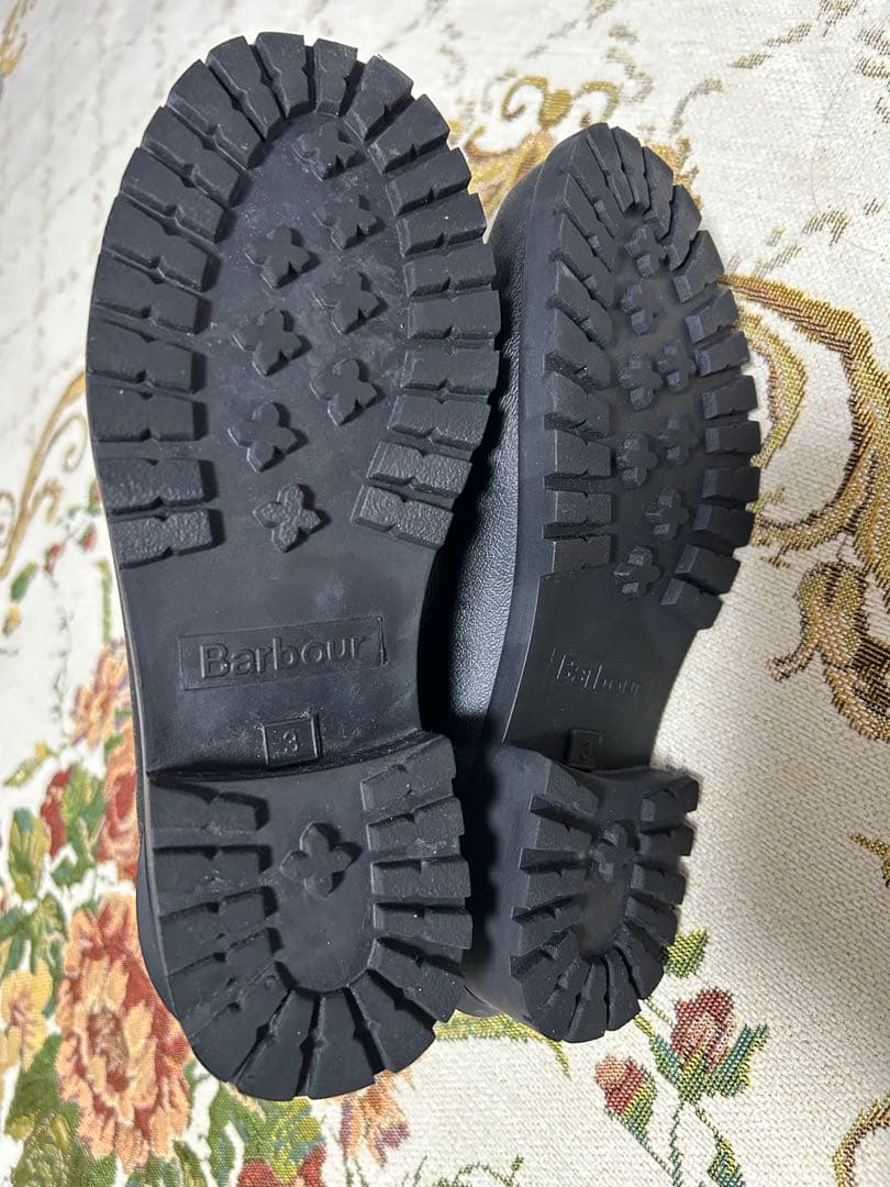 Barbour バブアー サイドゴアレインブーツ 黒 size3 22.5㎝