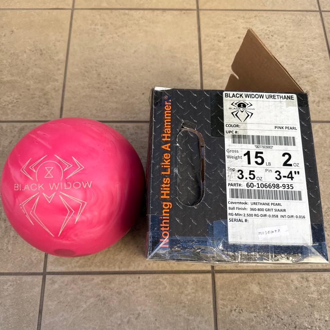 A*.様 美品　全プラグ済　ハンマー　ブラックウィドーウレタンピンクパール　15