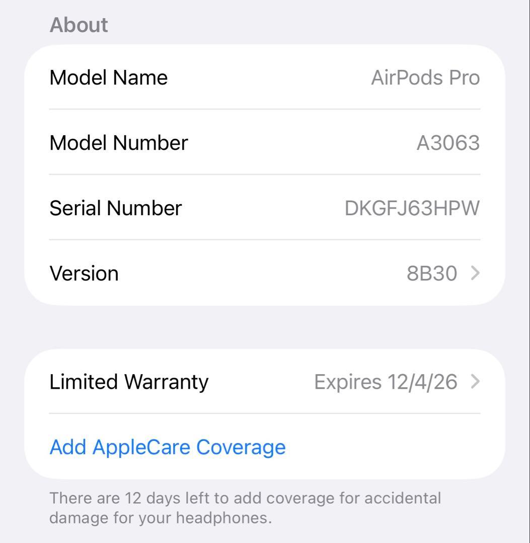 【本体ケースなし】 AirPods Pro 3 本体 イヤーチップ付き