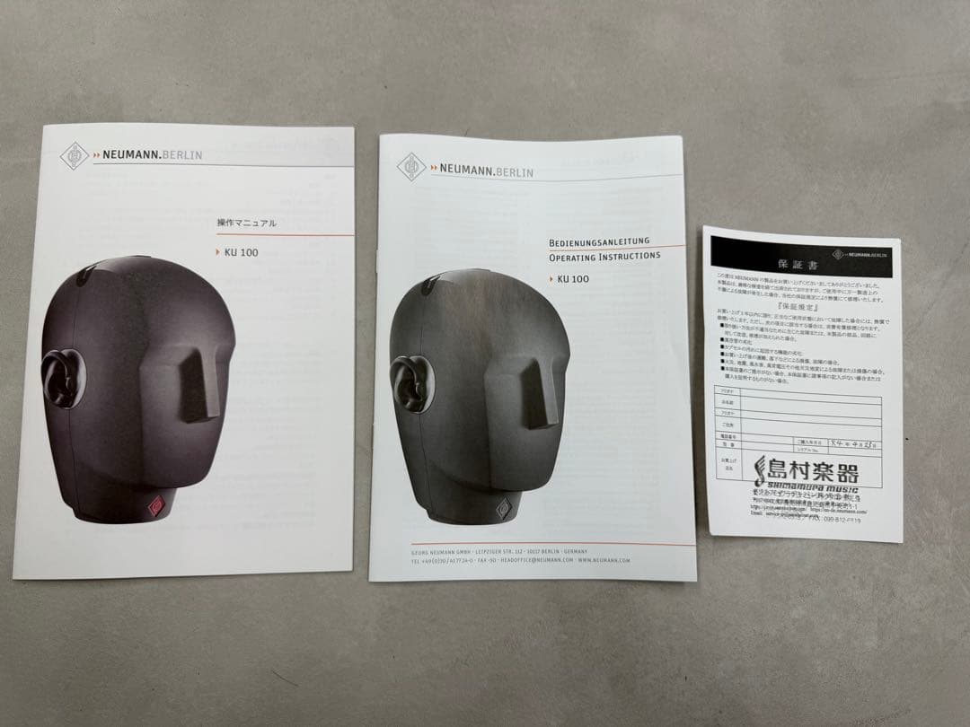 【美品】NEUMANN KU100 ダミーヘッド バイノーラルステレオマイク