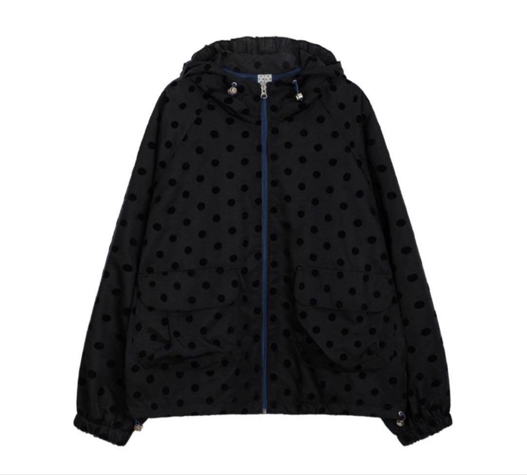 oheshio ドットフリルフード　ウィンドブレーカー　ジャンパー