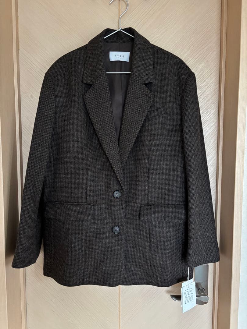 新品 ETRE TOKYO チェックツィードテーラージャケット