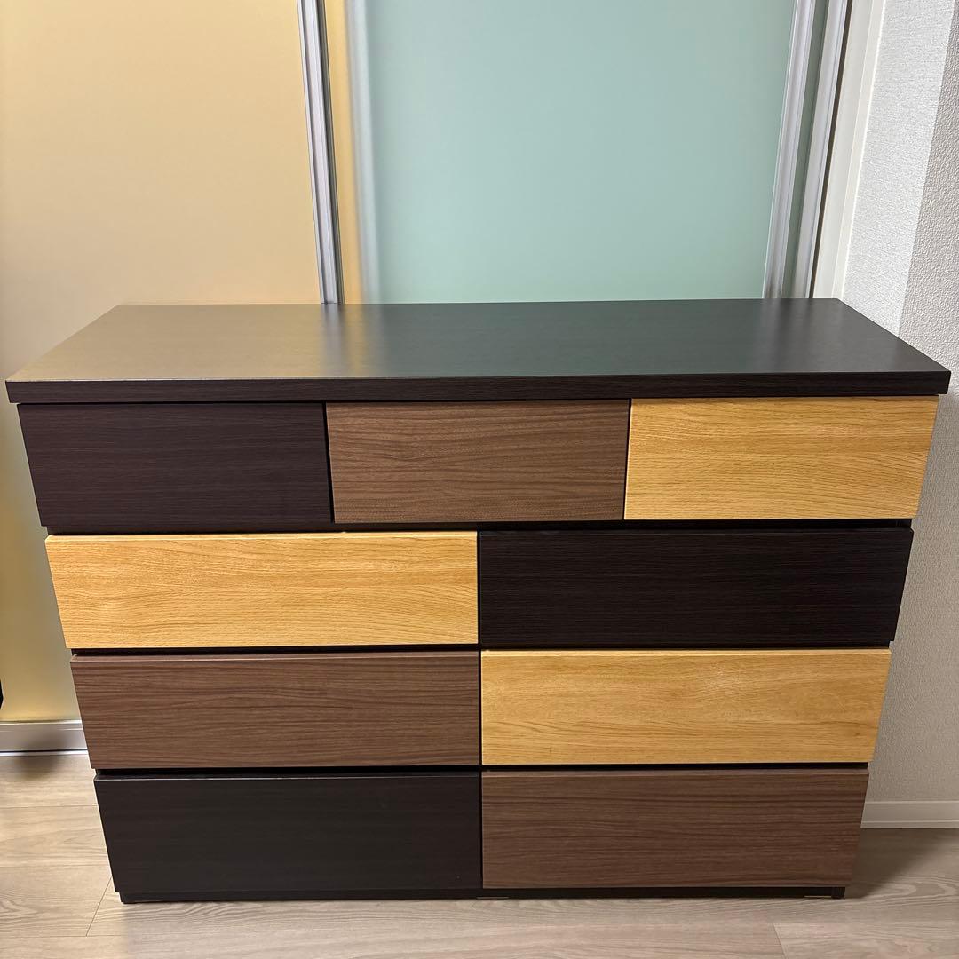 ニトリ　 ローチェスト　幅120cm　モダンデザイン　カレナ