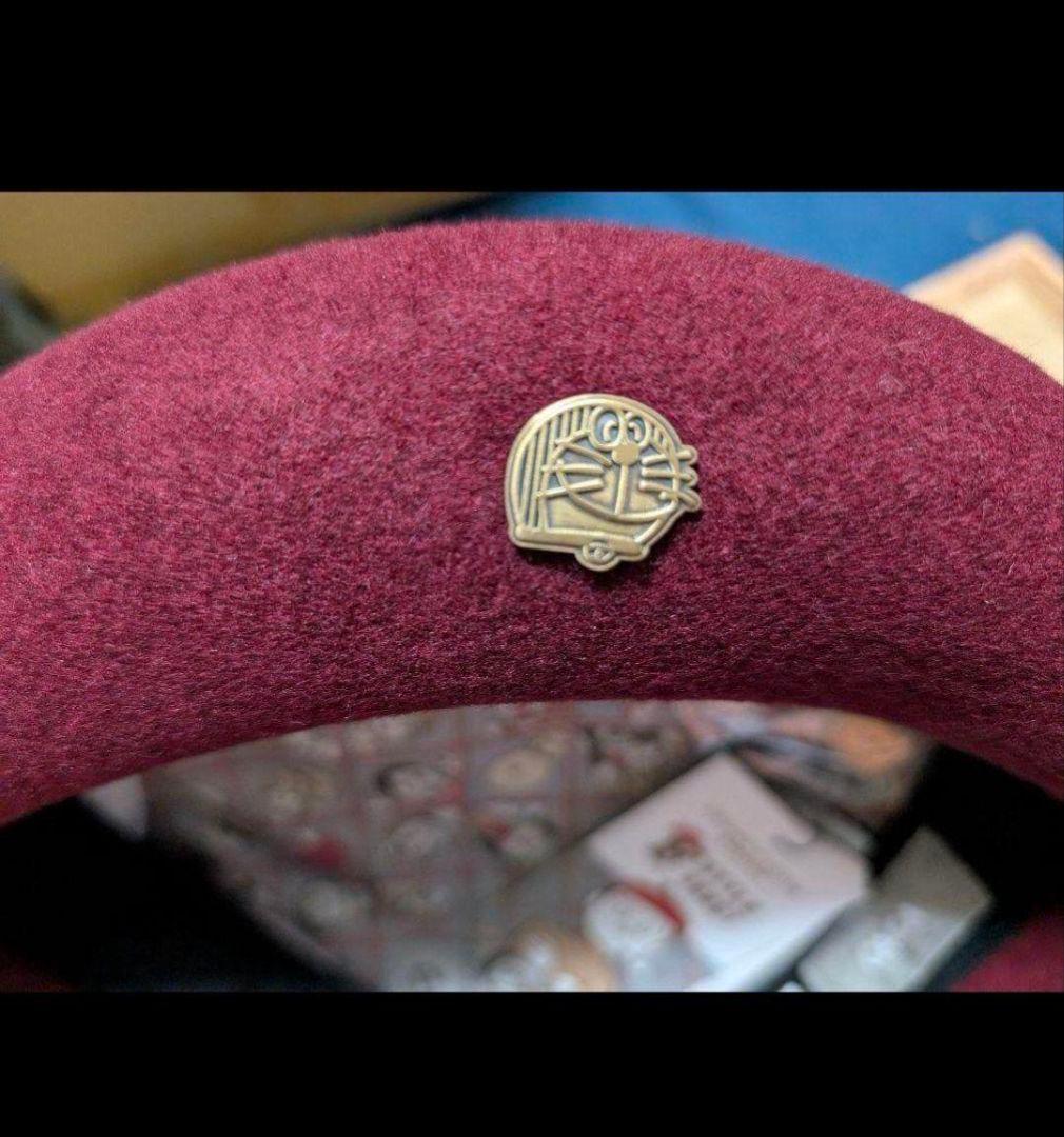 レア　ベレー帽　CA4LA ドラえもん　えんじ　藤子ミュージアム限定