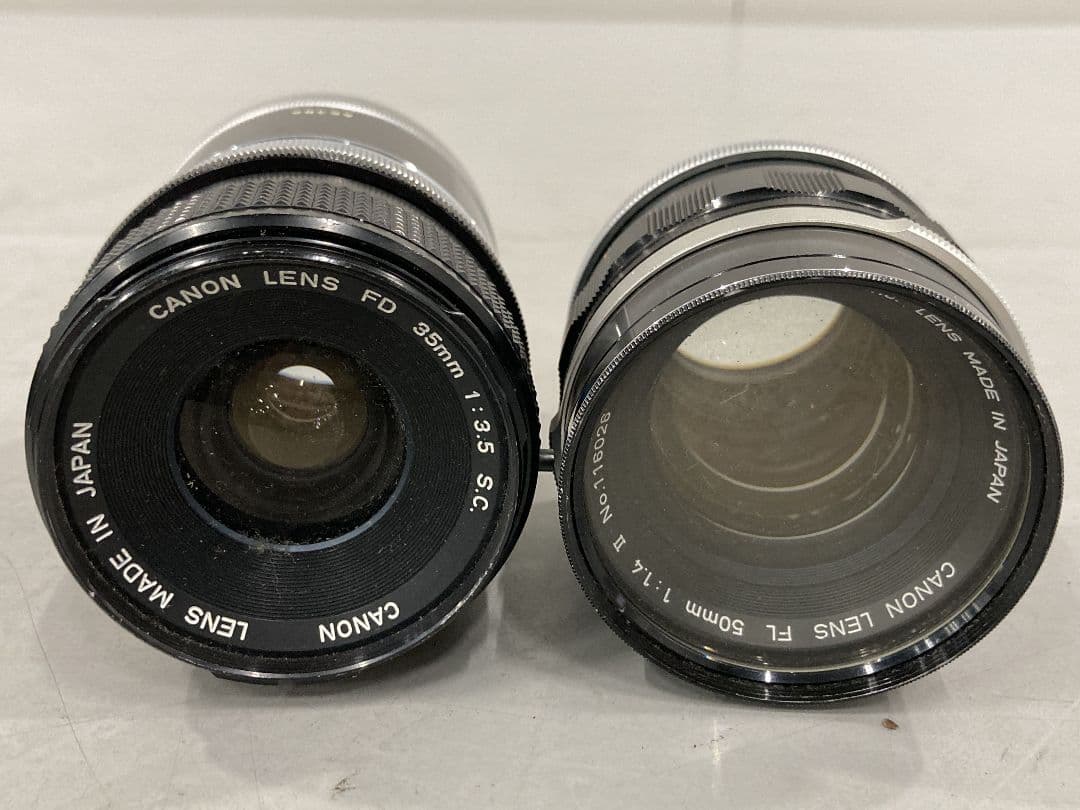 【動作品】Canon AE-1 フィルムカメラ レンズ2本セット
