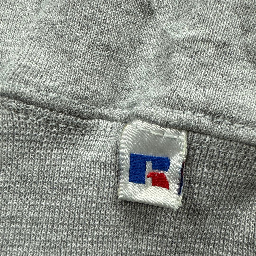 90s USA製 RUSSELL ラッセル スウェット 前V グレー XL