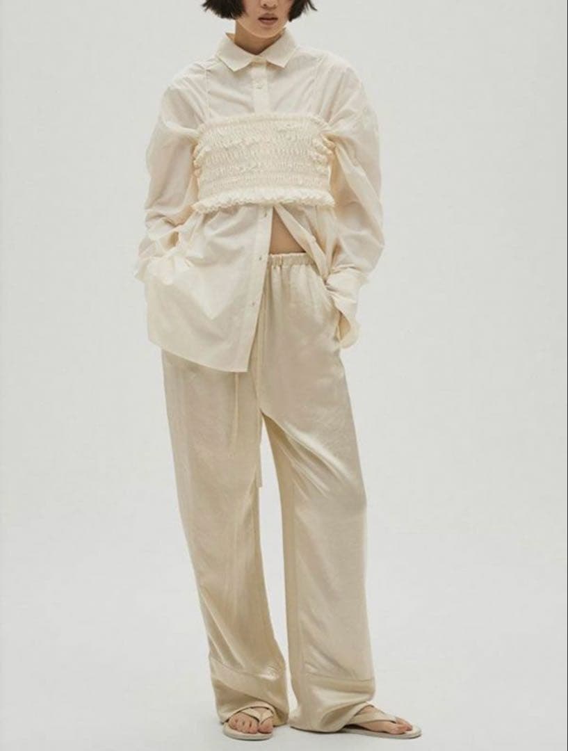 パンツ todayful Satin Easy Pants ECRU