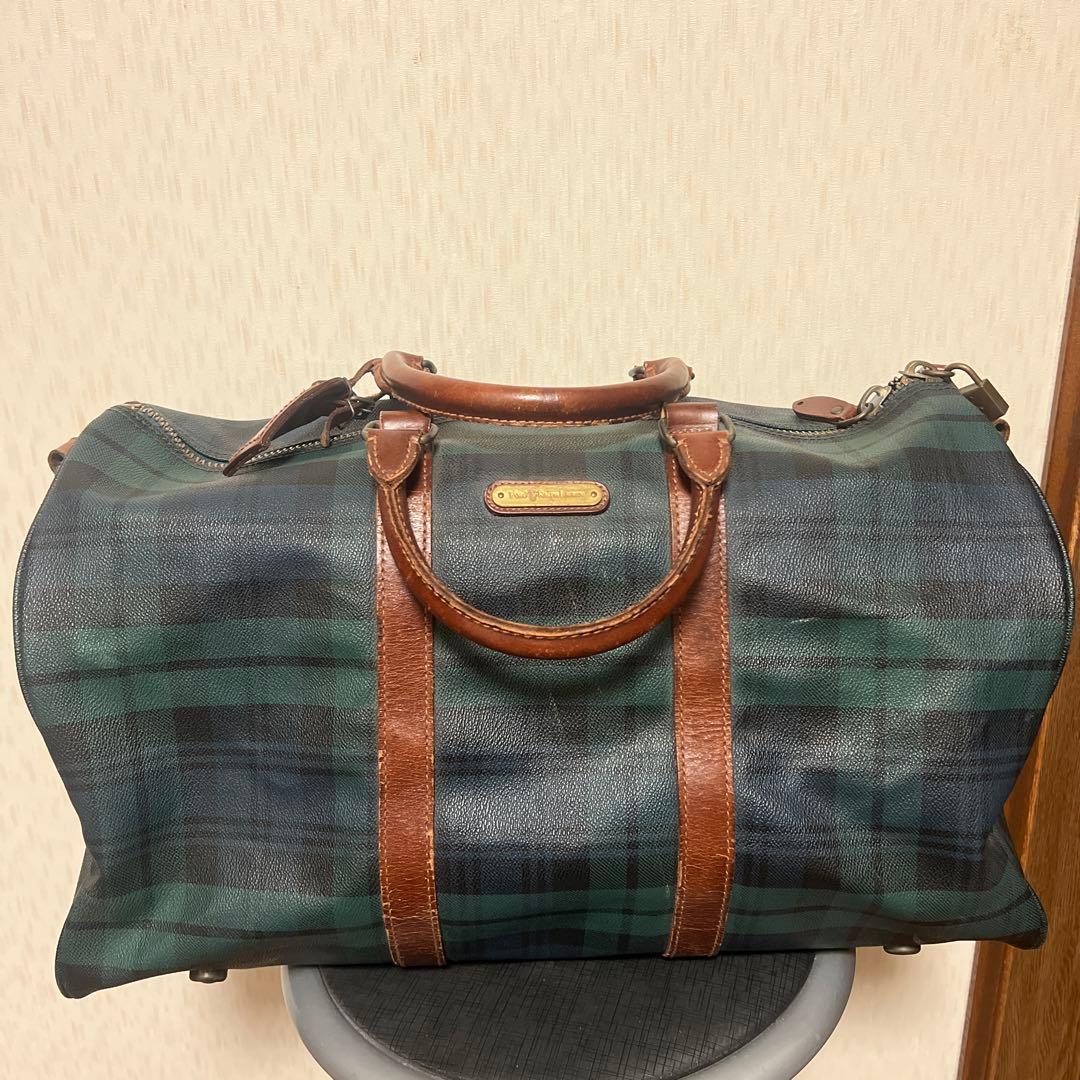 ポロラルフローレン ボストンバッグ レザー 大容量