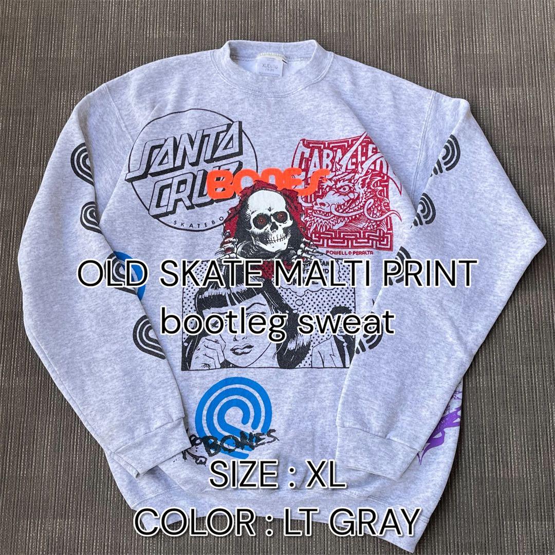 オールドスケート ブートレグ マルチプリント スウェット レア