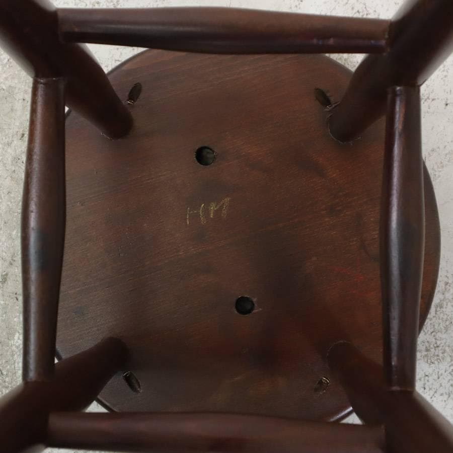 6脚まとめ買い6 ルーマニア製 ハイスツール ビーチ材 ブラック PVCレザー