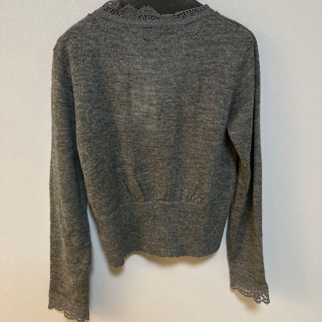 aimeine シアーモヘヤレースカーディガン